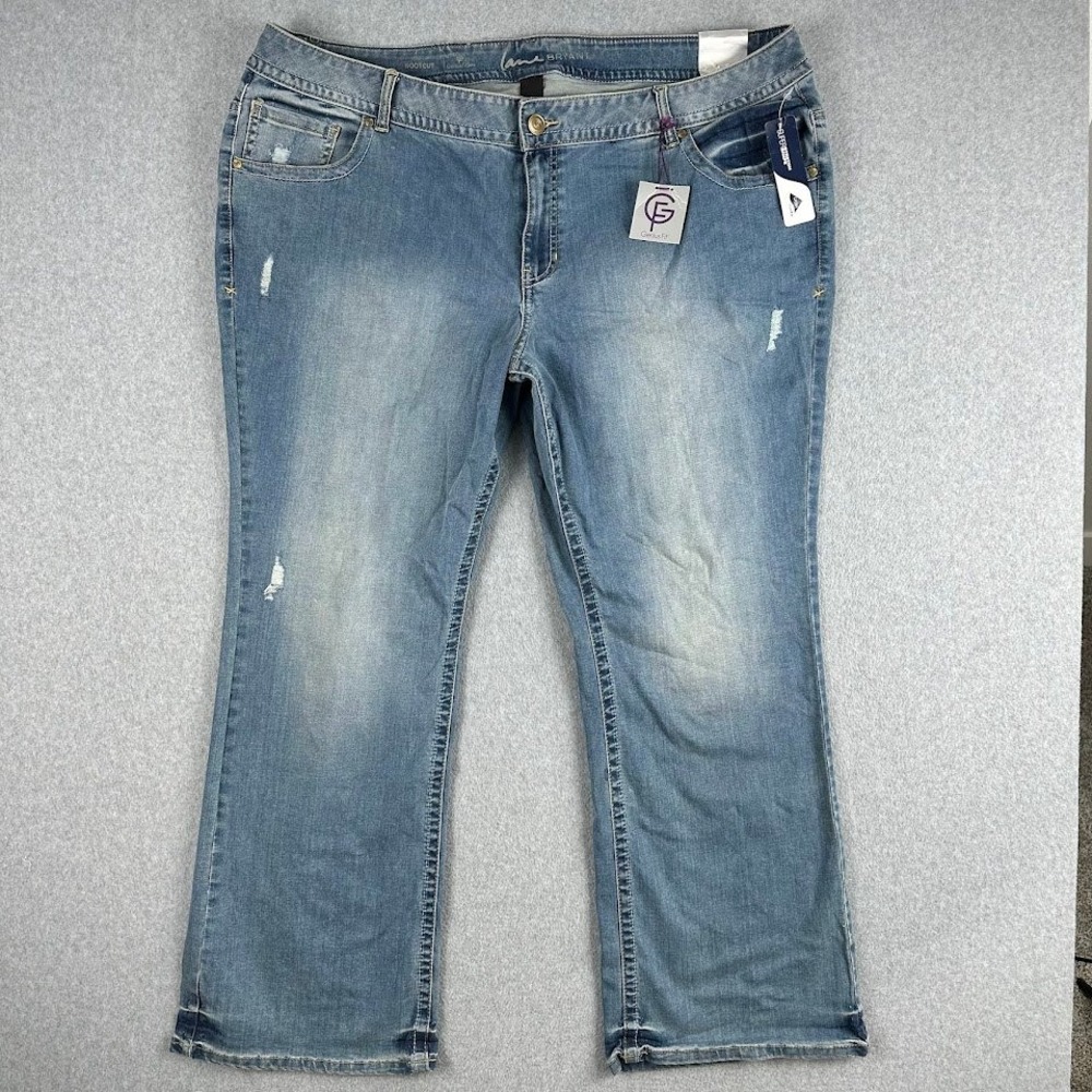 NEW Lane Bryant Genius Fit Jeans‎ Womens Bootcut 26 Rodeo Blue Stretch Western